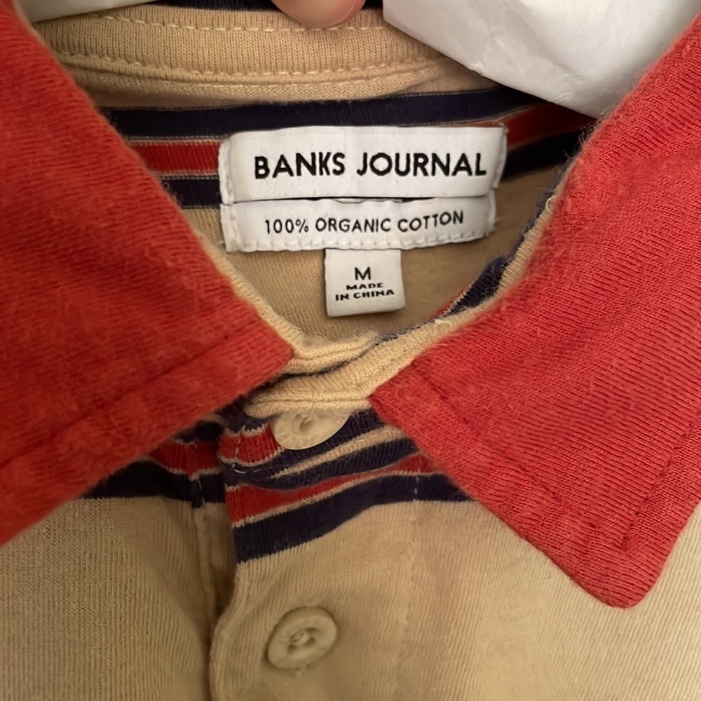 Striped Polo - Banks Journal - Mens Medium - Picture 2 of 2